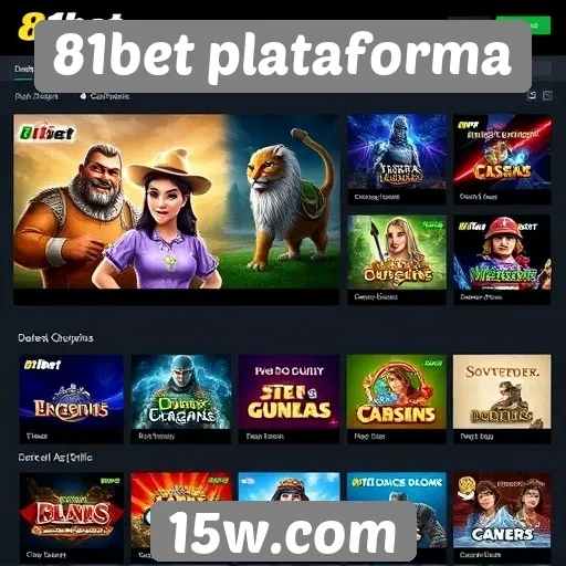 Variedade de jogos disponíveis na 81bet plataforma